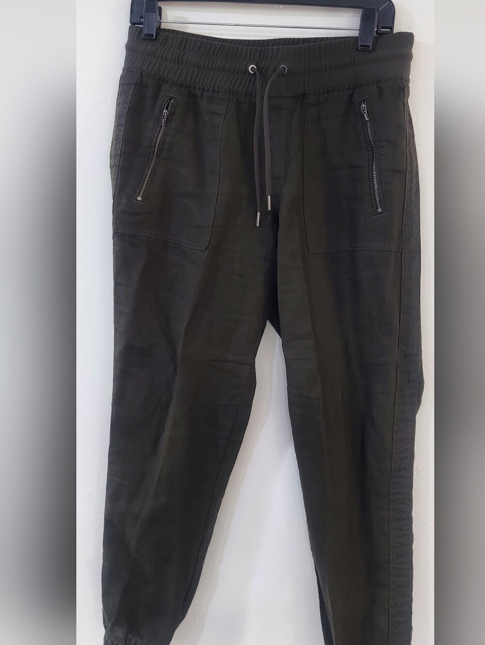 Athleta Black Zip-Pocket Drawstring Joggers